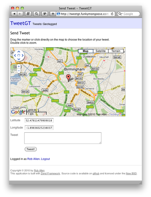 Screenshot of tweetgt.funkymongoose.com