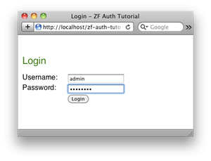 Login form