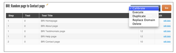 Operations on a test suite