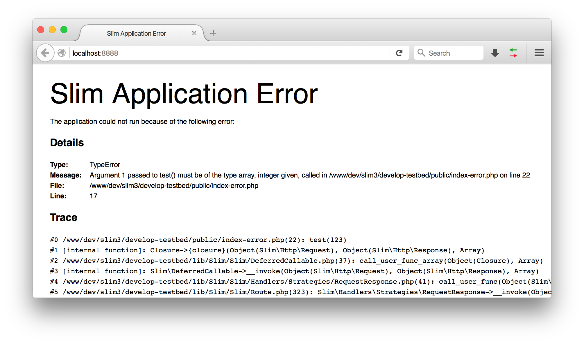 Slim error 3