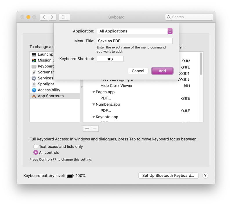 shortcut for save image as mac